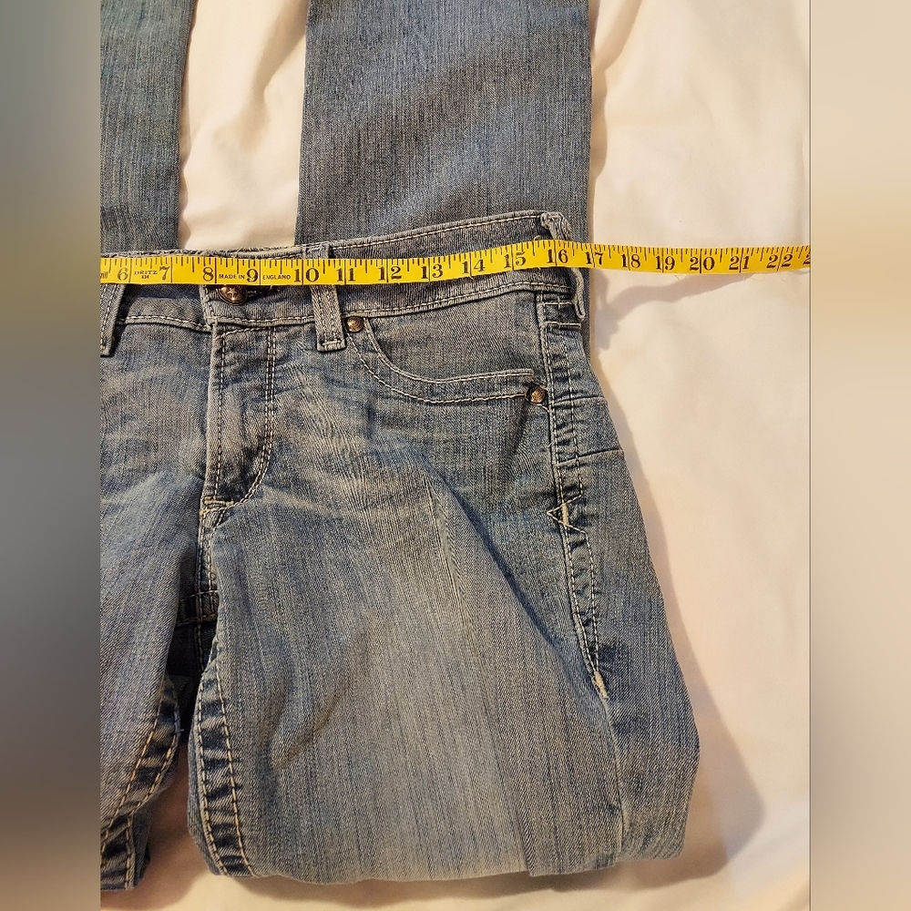 Ariat Light Blue Western Women's Midrise Straight Leg Jeans - 30R - Picture 5 of 10